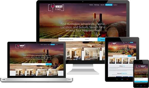 Winery Find displayed beautifully on multiple devices